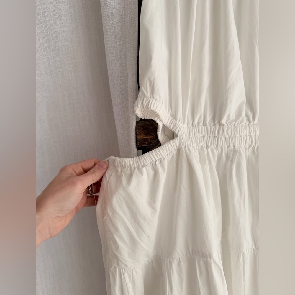 J. Crew White Harbor Midi Dress with cut out detail - Picture 7 of 8